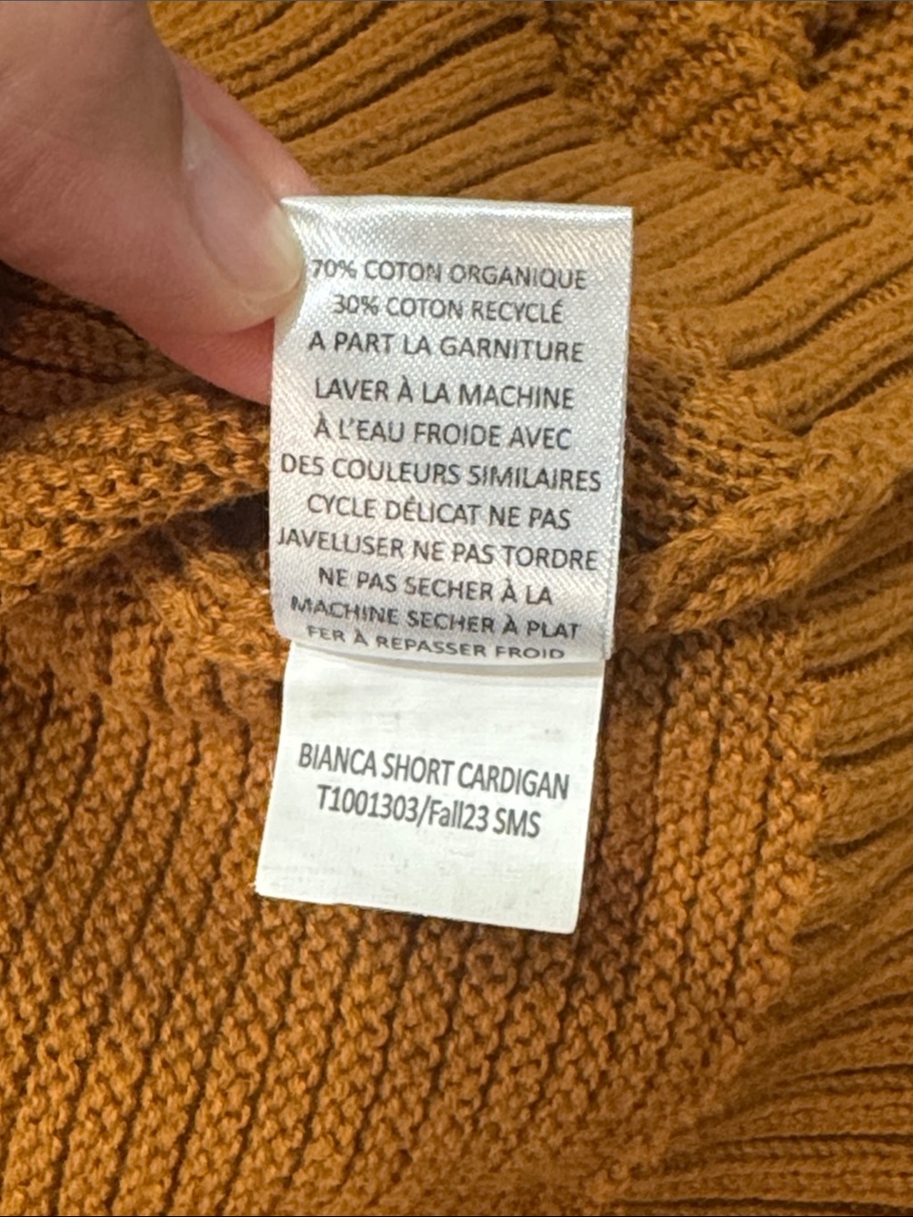 Toad & Co Cardigan size small Women's Button-Front Ribbed Sweater - Rust - Picture 5 of 12
